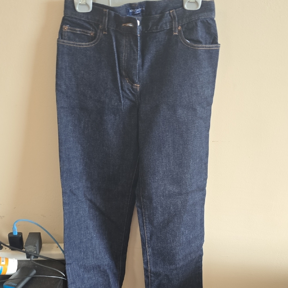 Ann Taylor Dark Indigo Straight Leg Jeans